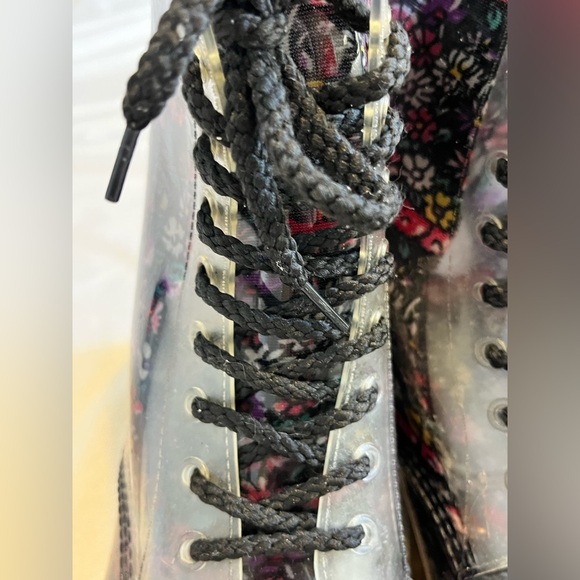 Dirty Laundry Roadie Floral Rubber Rain Combat Lace Up Boots Women’s Size 9 - Picture 5 of 16